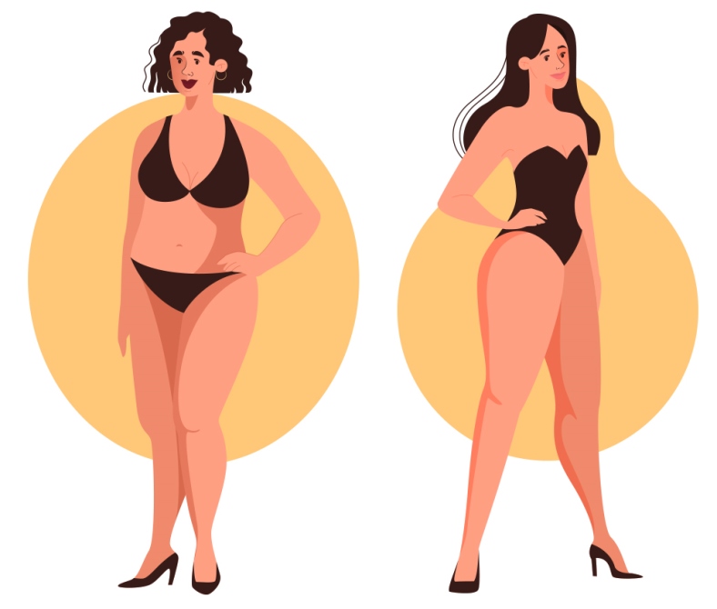 ожирение женщин по типу яблоко груша