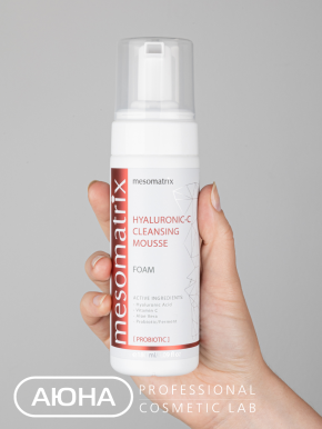 HYALURONIC- C, пенка очищающая увлажняющая с гиалуроновой кислотой и витамином С и пробиотиками, 180 мл
