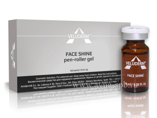 Veluderm Face shine (pen roller gel) - глубокий блеск и матовость кожи