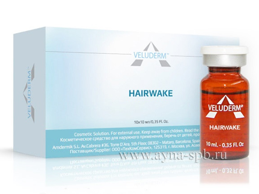 Veluderm Hairwake, пептидный стимулятор роста волос